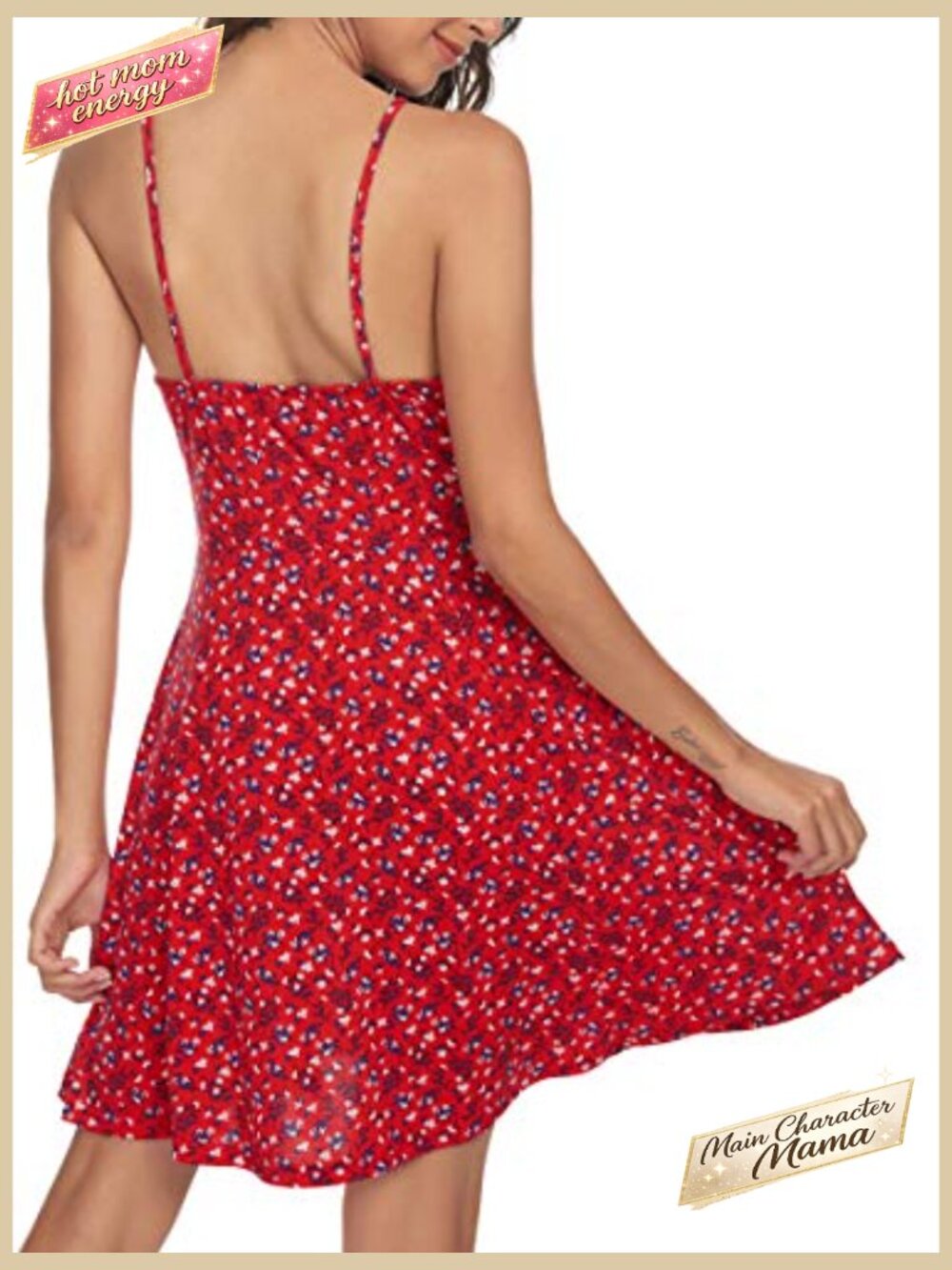 Spaghetti Strap Floral Mini Dress Ruched Front Drawstring Swing Boho Sundress - Picture 2 of 7